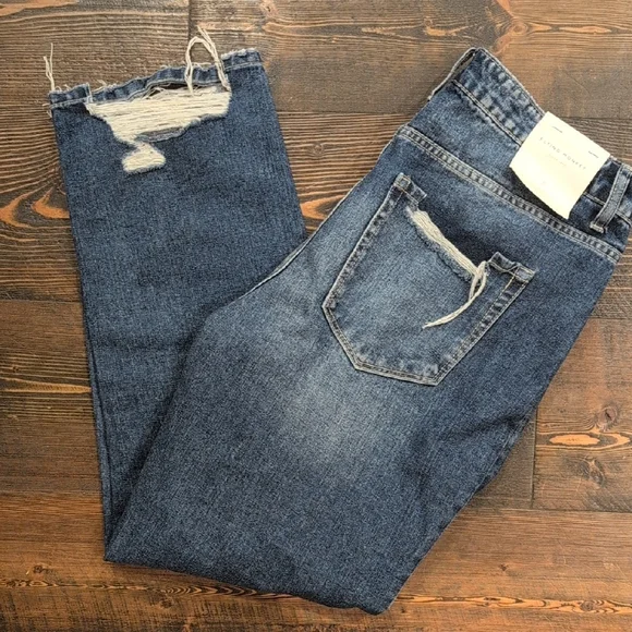 Flying Monkey Dark Blue Denim with Distressed Detail - Picture 4 of 7